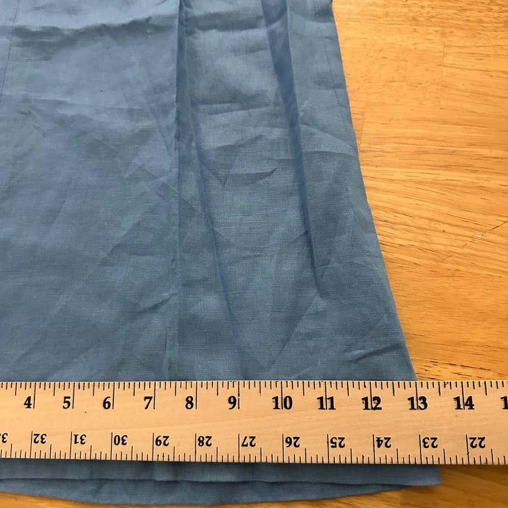 Nine West Linen Wide Leg Pants Blue Size 8 NWT High Rise Dress Trousers $89 MSRP - Picture 12 of 13
